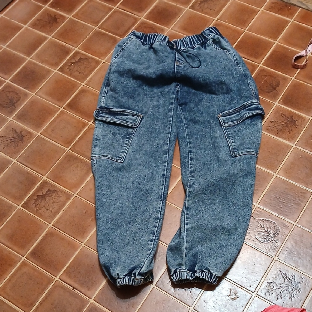 Vanilla Star Baggy Cargo Elastic Waist  Oversized JoggerJeans